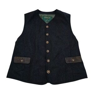 Tofana Collection Country‎ Look Wool Vest Menswear Brown Button Front